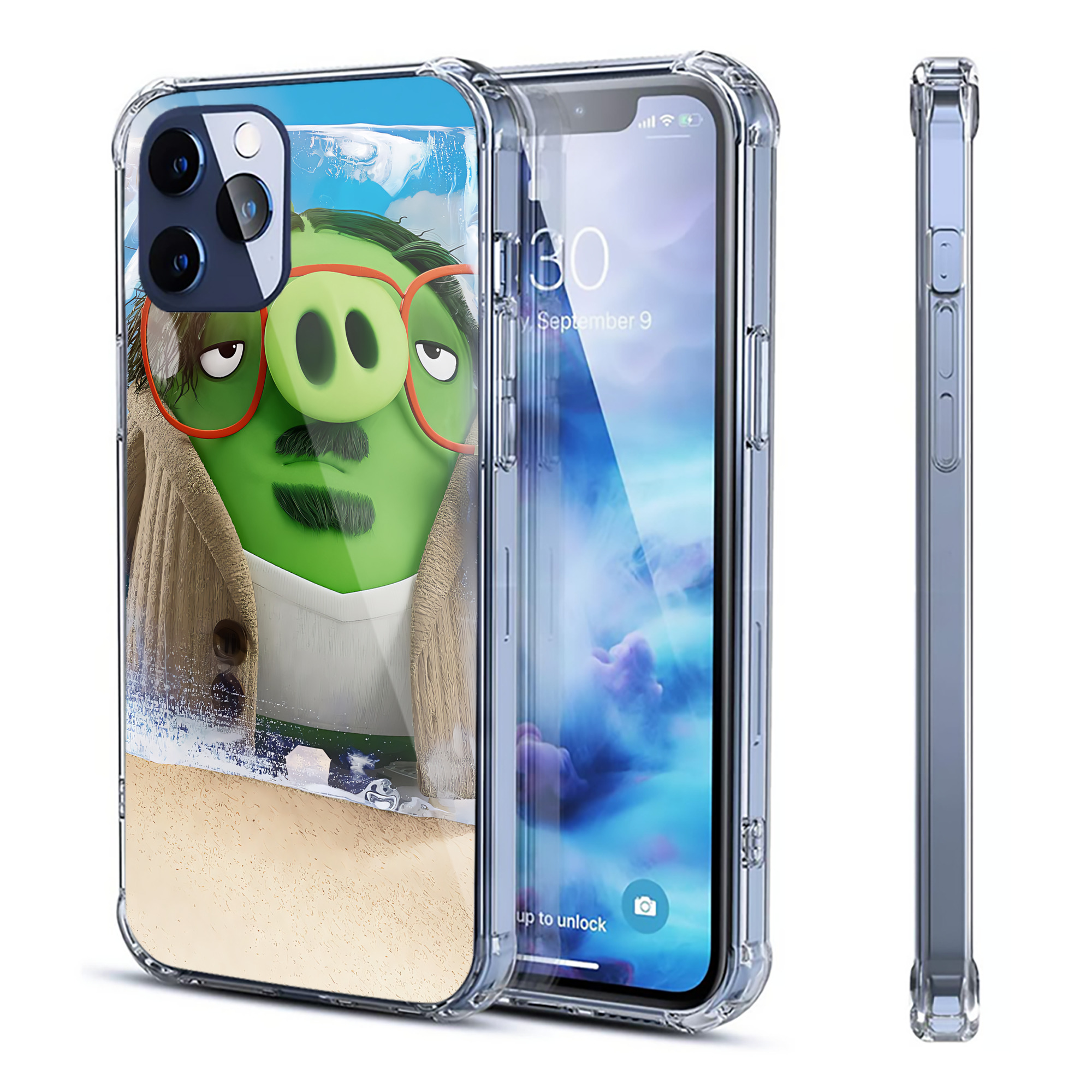 （画像用） Angry Birds アングリーバード 【iPhone 12シリーズ対応】透明スマホケース（クリアソフトケース）